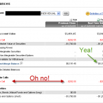 Account balance as of 2/3/2009 Account balance. Click to enlarge.